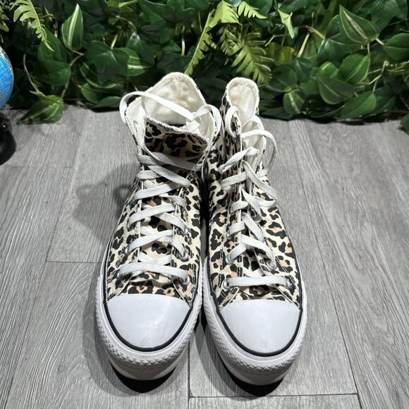 Converse Lift Hi Top Platform Cheetah Leopard Print Women's Size 9 - Picture 2 of 10